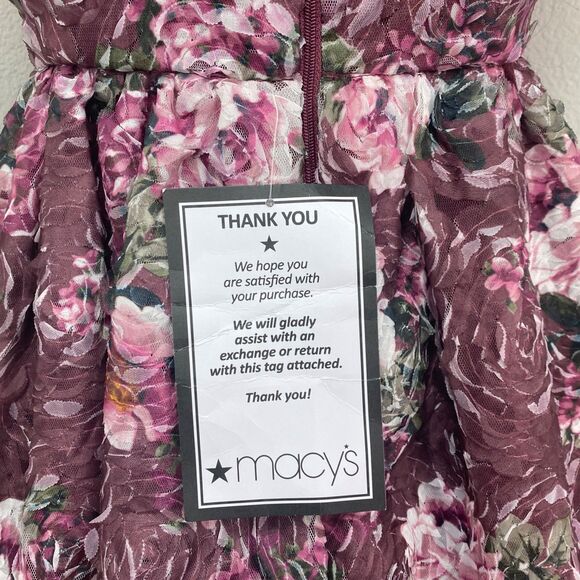 BCX Fit n Flare Floral Party Dress 13 Sweetheart Neckline Textured Cutouts Macys - Picture 10 of 15